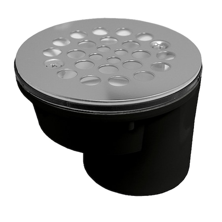 Jones Stephens 2in. Offset ABS Shower Stall Drain with Receptor Base and Stainless Steel Strainer D41601